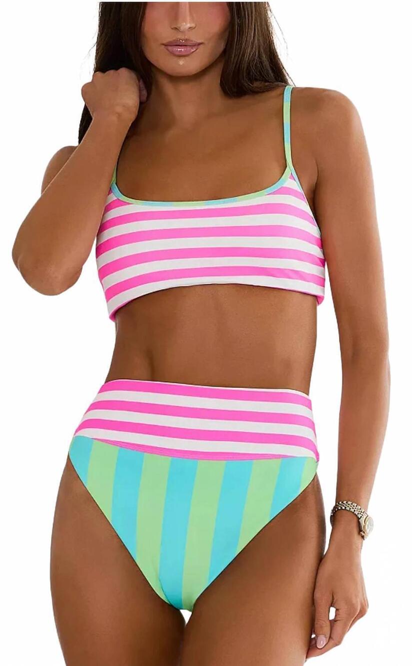 NEW BEACH RIOT highway bikini bottoms in cove stripe